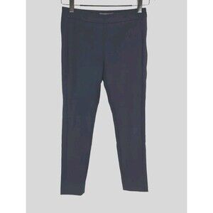 Torry Burch Womens Skinny Pant Navy Blue Mid Rise Size 4 Side Zip Mid Rise 70P